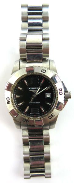 Damarmbandsur, stål, Longines Hydro Conquest, boettnummer 34151740, numrerad L3.247.4, 