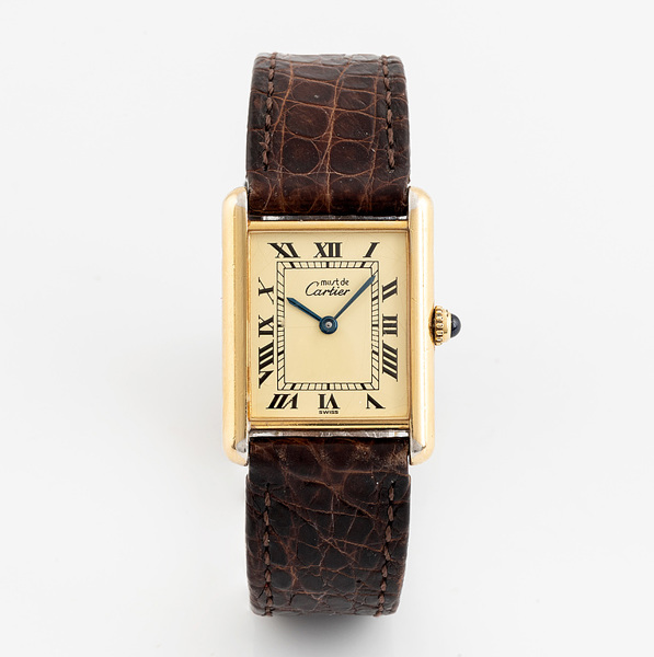 Must de Cartier, Tank, armbandsur, 23,5 x 23 (31) mm